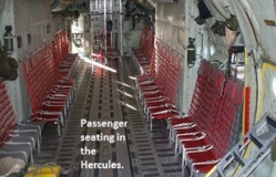 Passenger seating in Hercules Aircraft